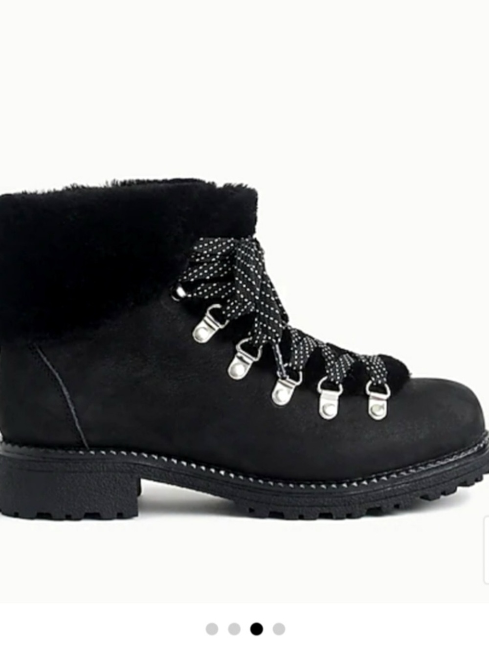 J.Crew Nordic Winter Shearling Boots Size 9 Black